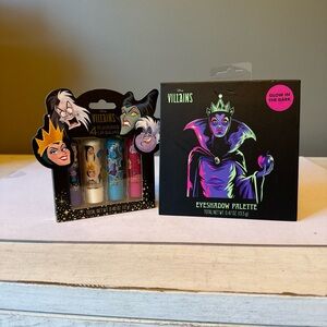 Disney villains eye shadow and lip balm